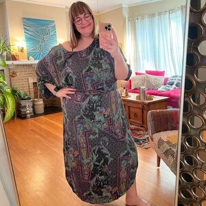 Anthropologie Daily Practice 2X knit dress banded waist maxi